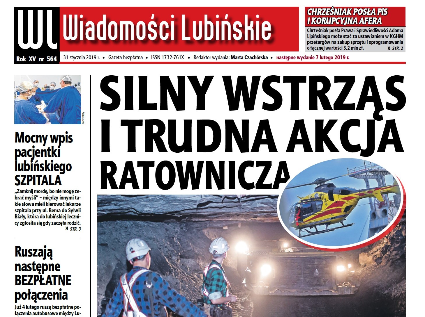 „Wiadomości Lubińskie” już w czwartek