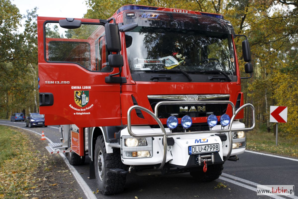 Pożar i powalone drzewa – pracowita doba lubińskich strażaków