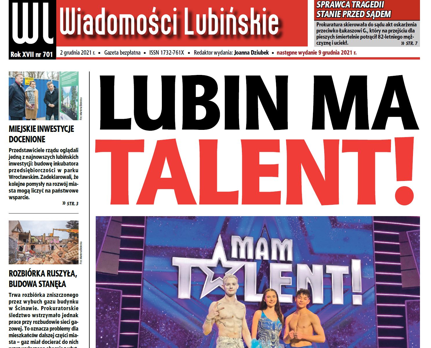 Jutro nowe wydanie „Wiadomości Lubińskich”