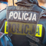 polish police officer, back view, close up