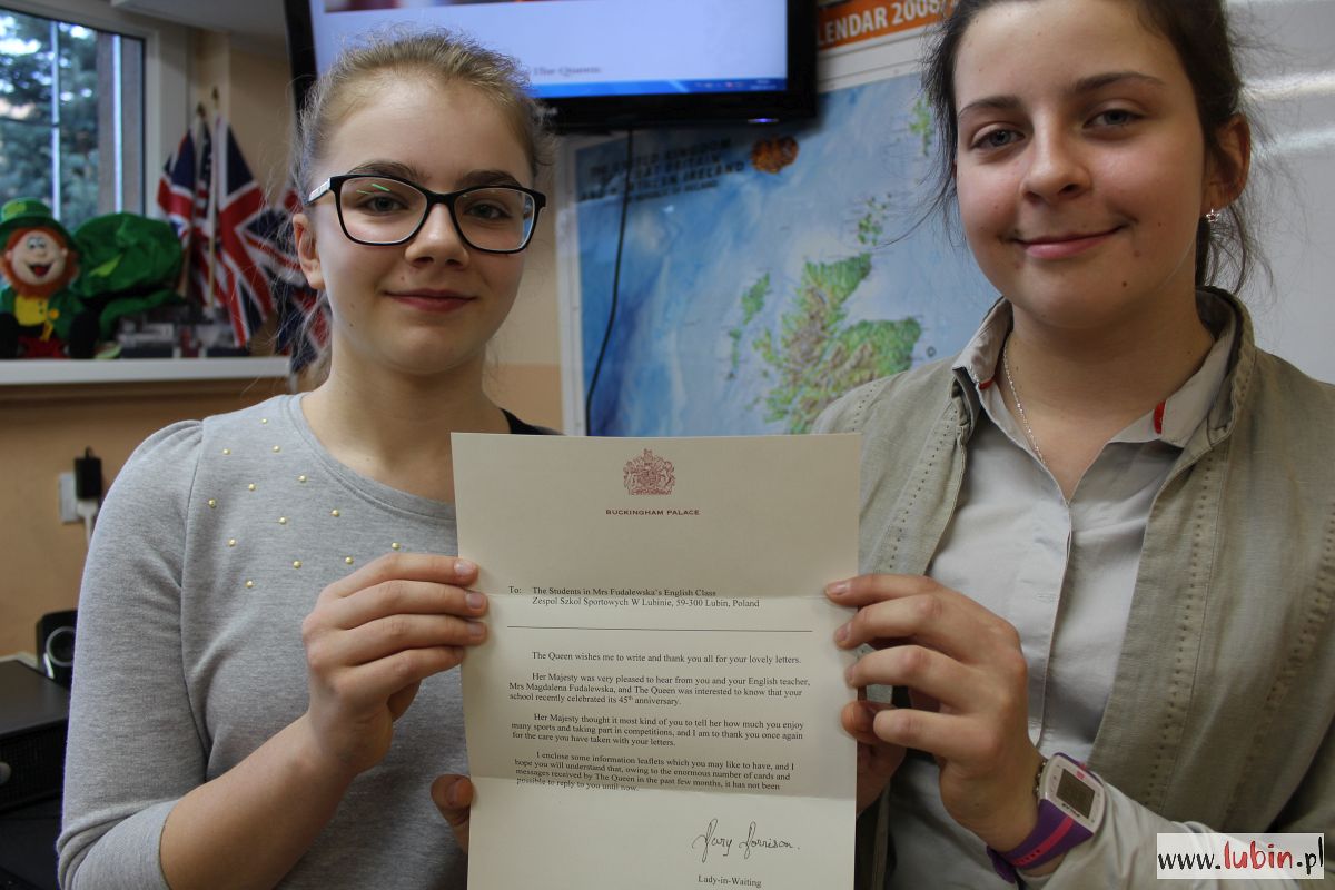Dostali list od królowej Wielkiej Brytanii