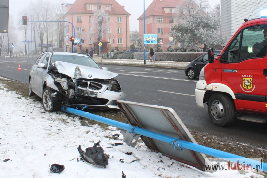 Staranował latarnię