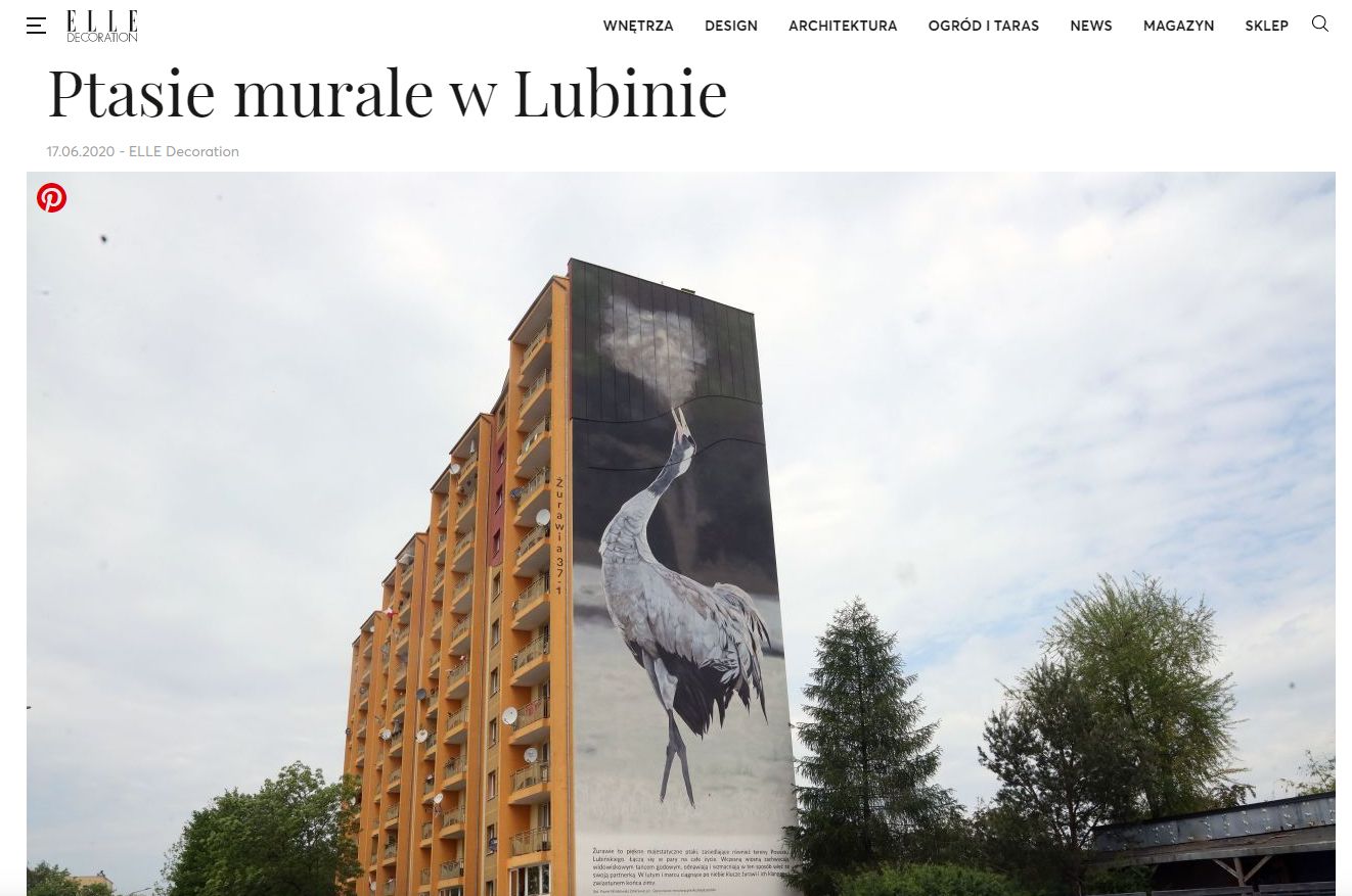 Lubińskie murale w magazynie „ELLE”