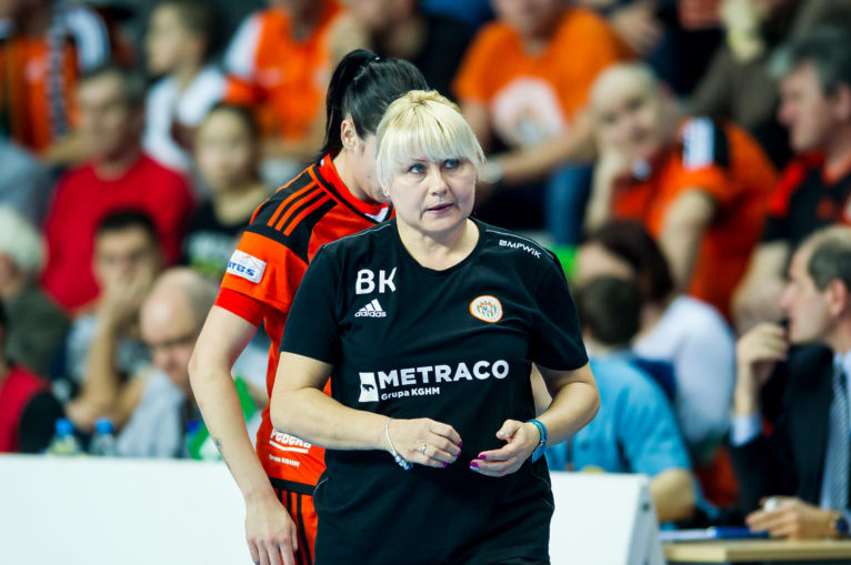 2016.02.07 Lubin Pilka reczna  PGNiG Superliga Kobiet sezon 2015/2016 Metraco Zaglebie Lubin - MKS Selgros Lublin N/Z Bozena Karkut (trener, head coach) Foto Pawel Andrachiewicz / Foto Andrus