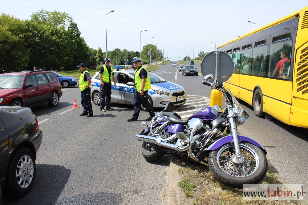 Motocyklista w szpitalu