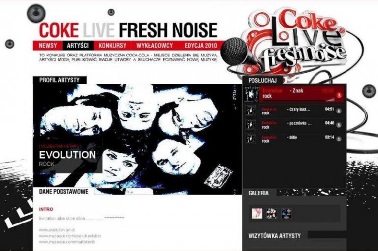 Evolution na Coke Live Fresh Noise Festival