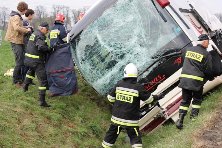Wypadek szwedzkiego autobusu z dziećmi