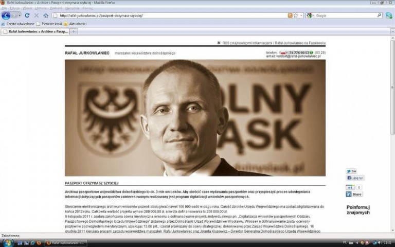 Marszałek w internecie