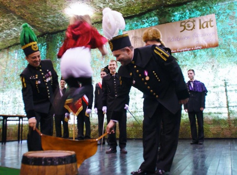 Barbórka w szkole górniczej