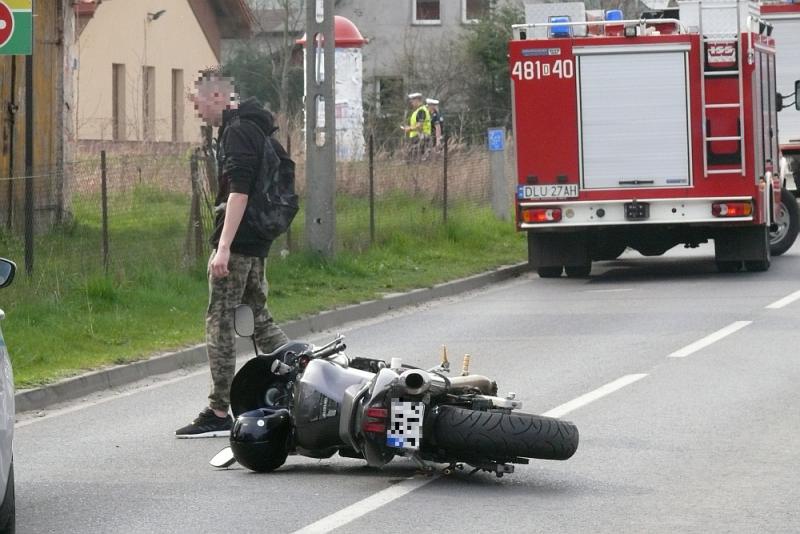 Kolizja z udziałem motocyklisty