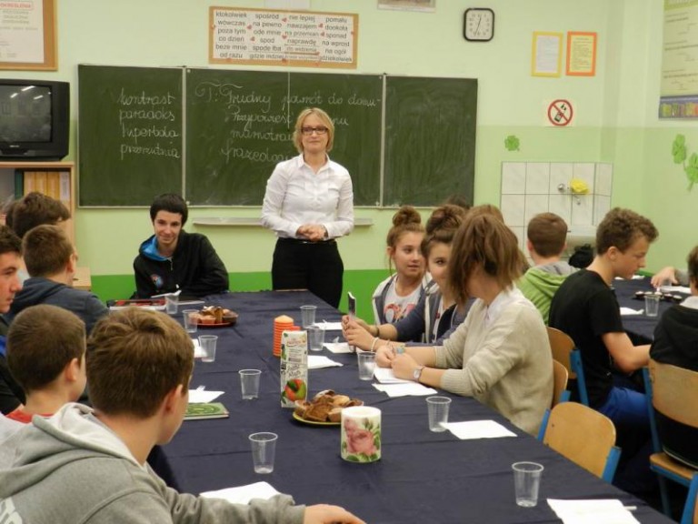 Piątkowy obiad literacki w gimnazjum