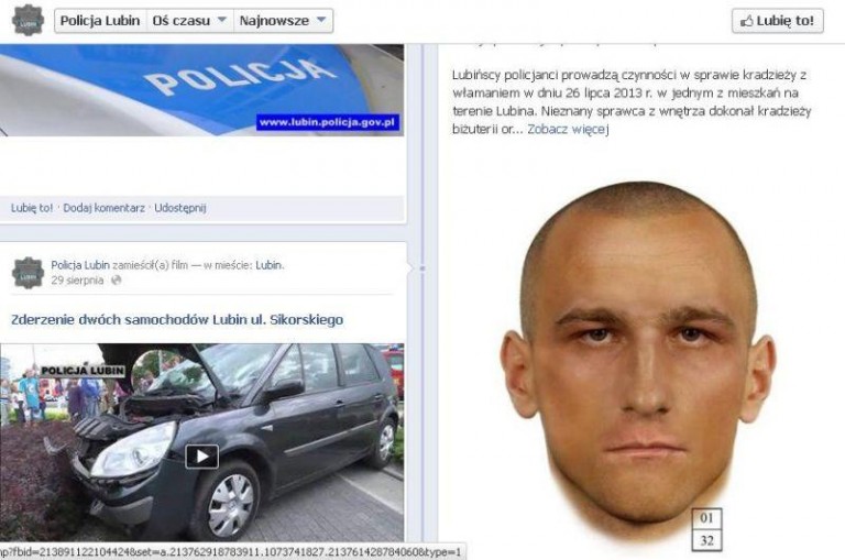 Lubińscy policjanci na Facebooku