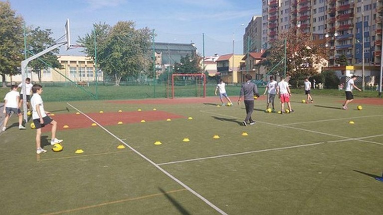 Trening z trenerem Akademii Piłkarskiej Zagłębia