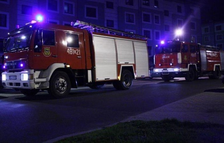 Pożar domu w Rudnej