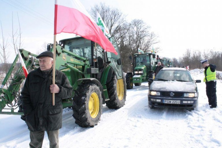 Zaprotestowali traktorami