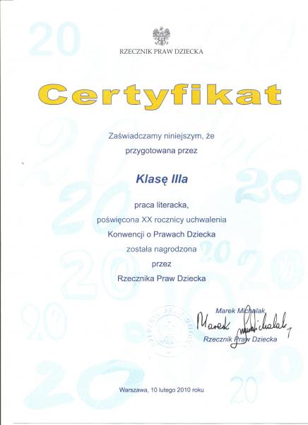 Nagroda Rzecznika Praw Dziecka przyznana