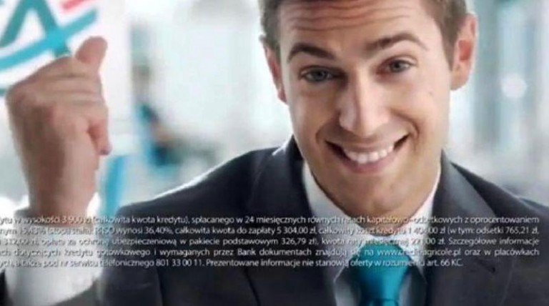 Lubinianin w reklamie banku