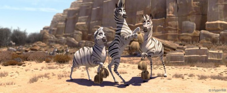 Dzieci poznają zebrę bez pasków