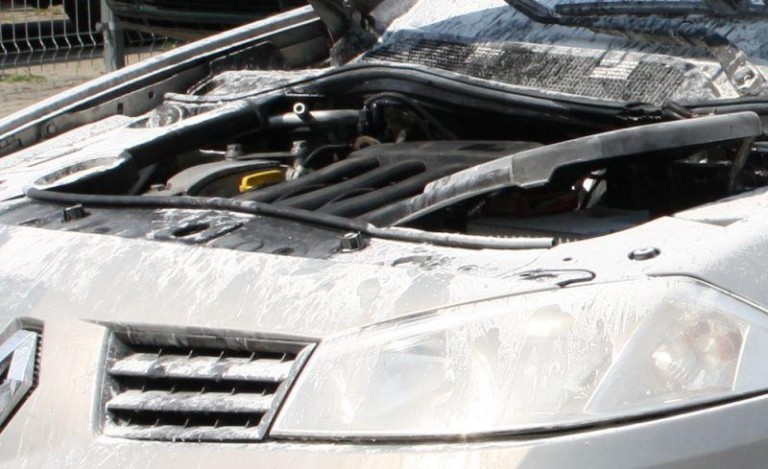 Pożar auta w Chróstniku