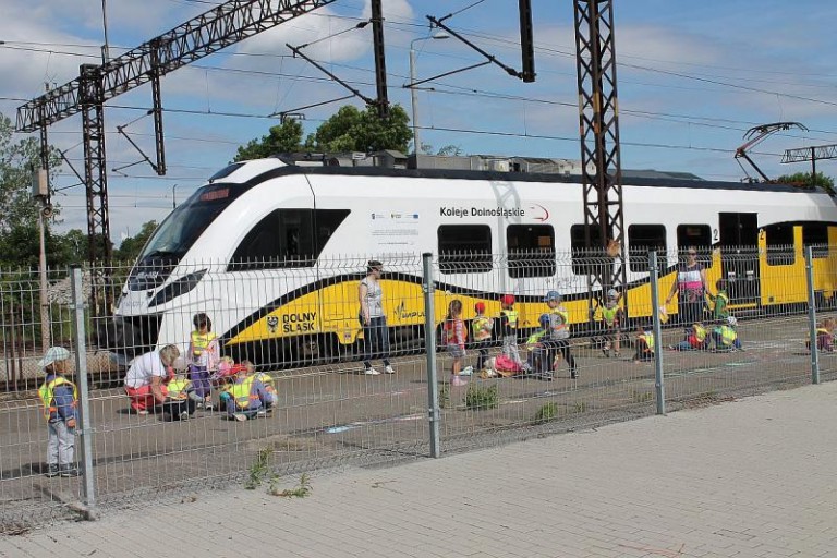 Pociąg w Lubinie