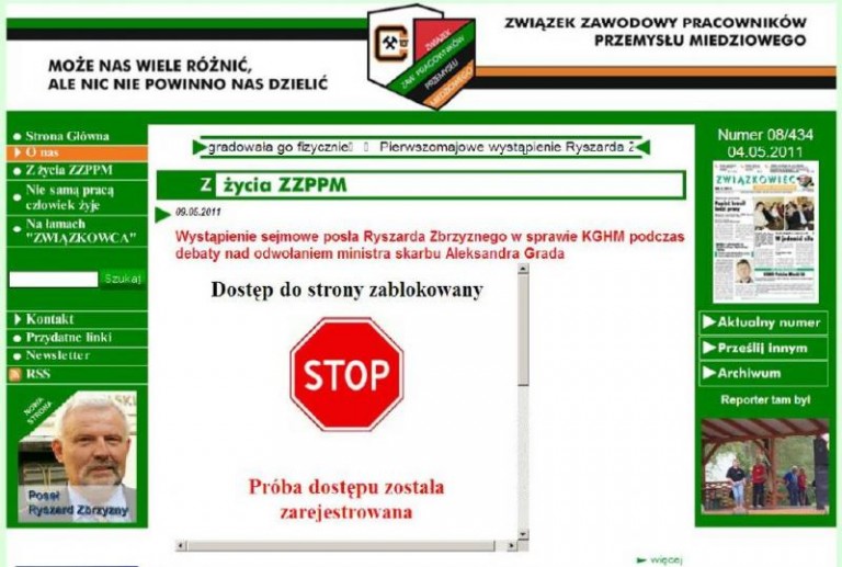 Zbrzyzny: w KGHM wraca cenzura!
