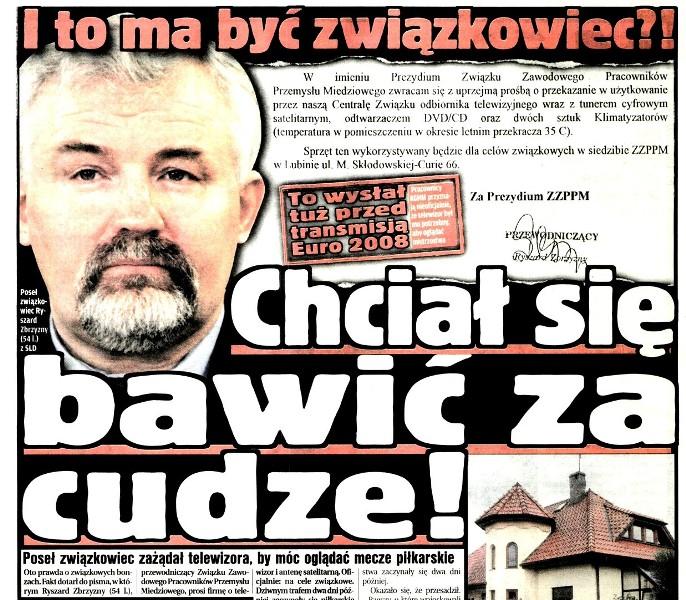 Związkowcy padają ofiarą czarnego PR
