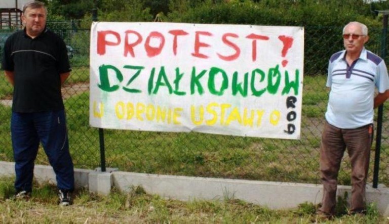 Protest. Działkowcy walczą o swoje