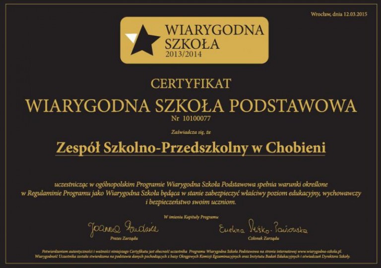 Wiarygodna Szkoła