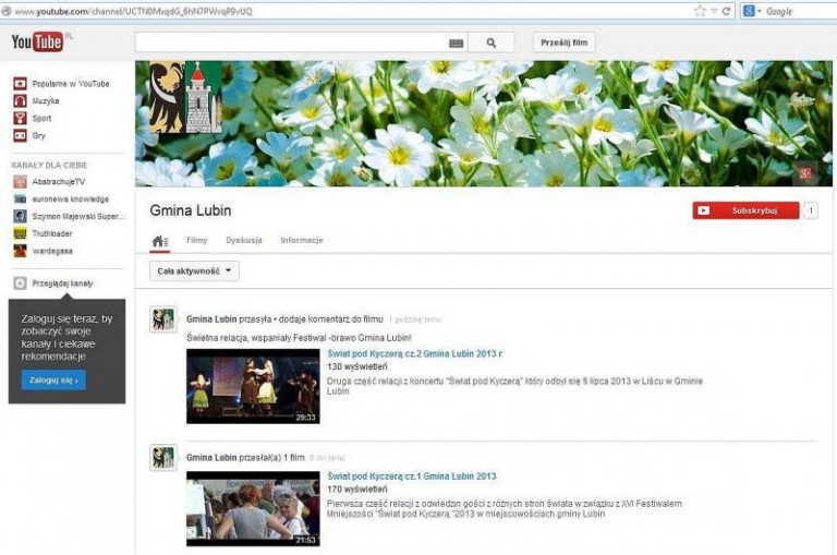 Gmina na You Tube