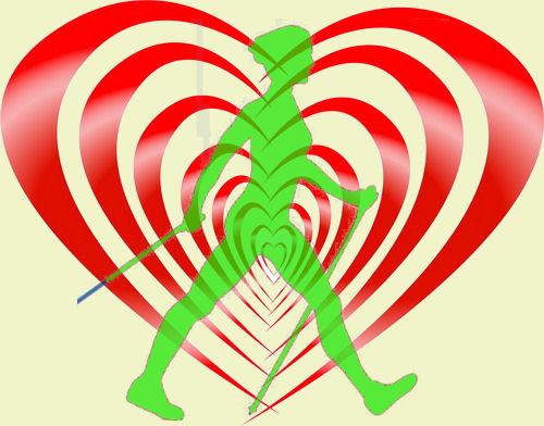 Walentynkowy nordic walking