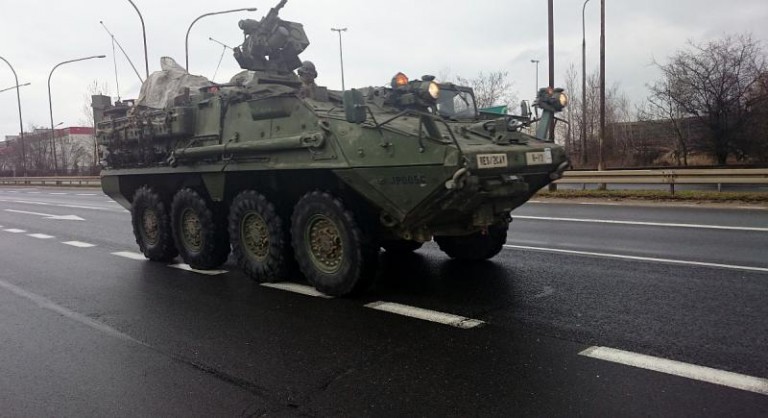Amerykańscy żołnierze przejechali przez Lubin