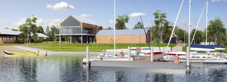 Nowoczesna przystań w Ścinawie