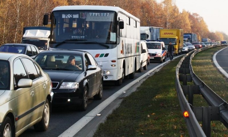 Droga w remoncie i spore korki