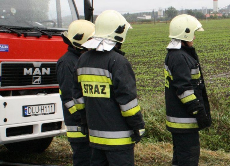 Strażak ranny podczas ćwiczeń