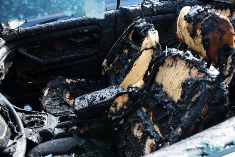 Jechała i nagle zaczął płonąć