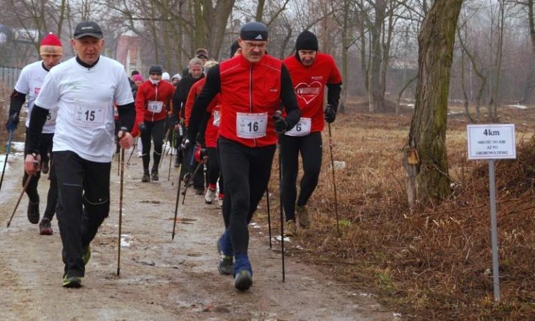Walentynkowy nordic walking