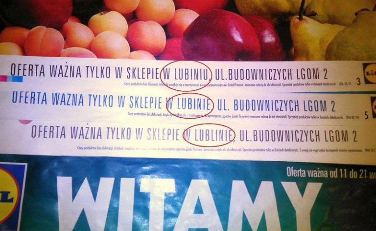 Raz jest Lublinem, innym razem Lubiniem