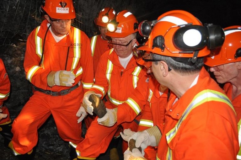 Tusk w kanadyjskiej kopalni KGHM