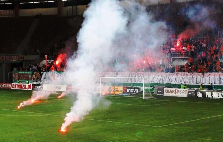 Kibice z Łodzi narozrabiali w Lubinie