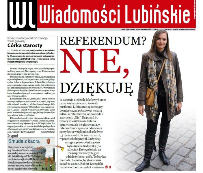 „WL”: Lubinianie mądrzy przed szkodą