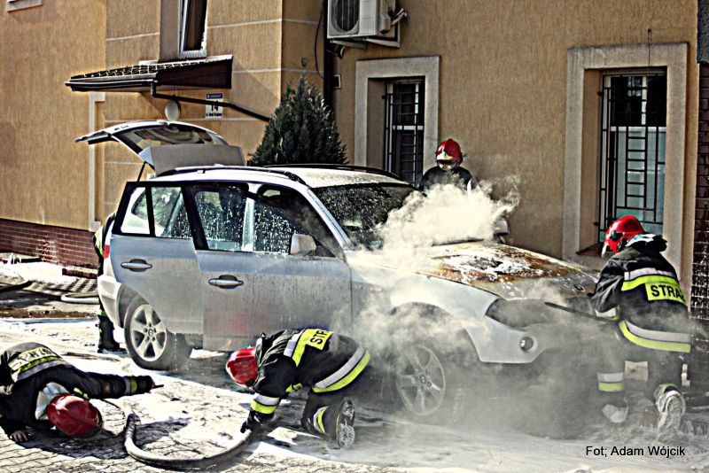W centrum miasta płonęło BMW Lubin Portal Miasta