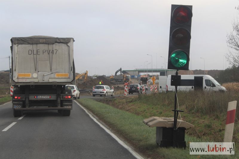 Korki między Lubinem a Krzeczynem Wielkim