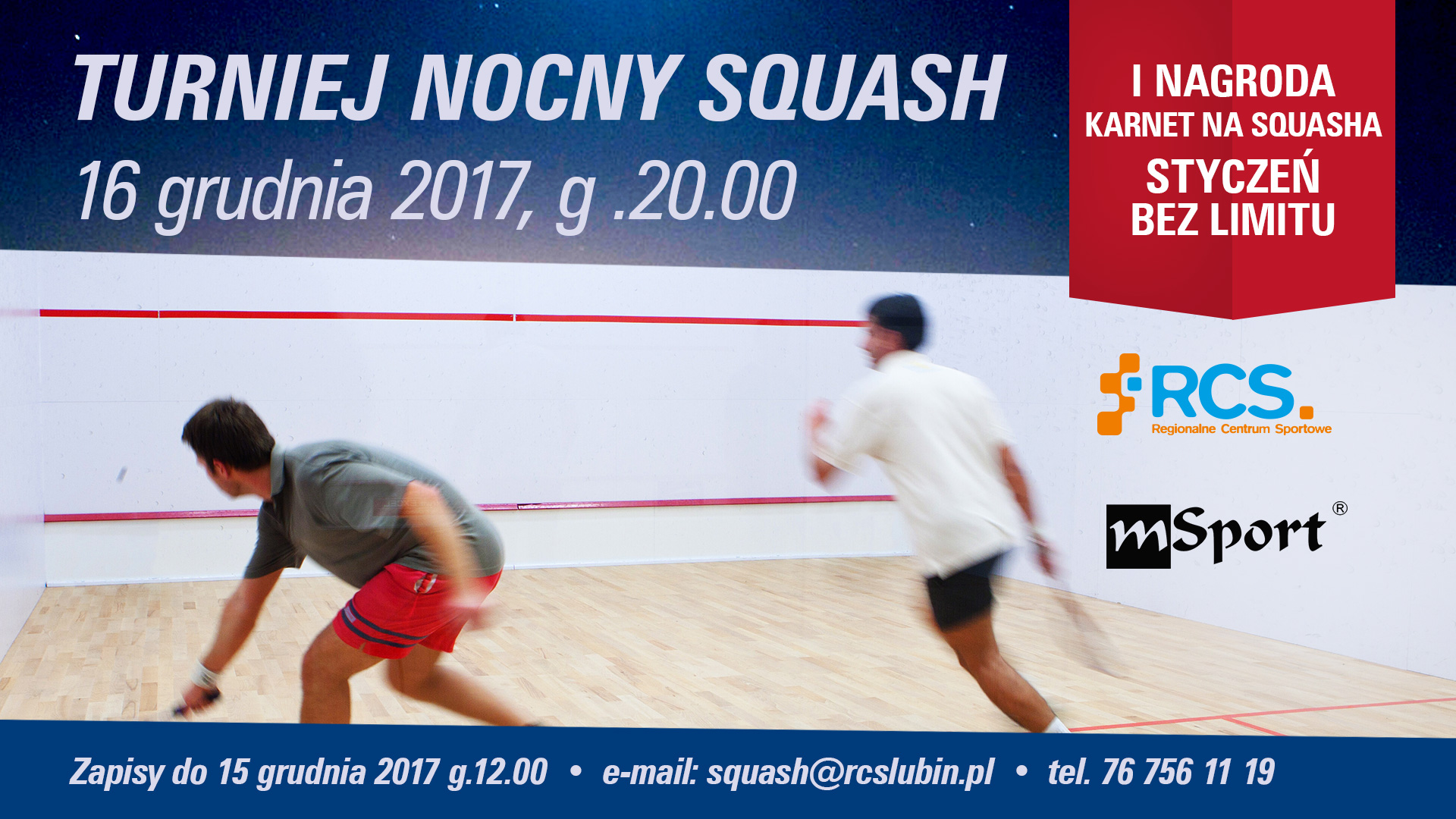 Nocny turniej squasha