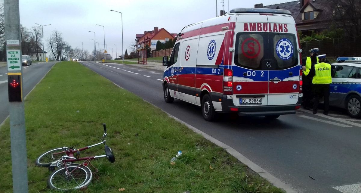 Samochodem wjechał w rowerzystkę