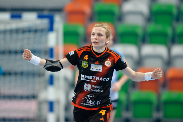 2016.04.16 Lubin Pilka reczna  PGNiG Final 4 Puchar Polski Polfinal sezon 2015/2016 Pogon Baltica Szczecin - Metraco Zaglebie Lubin N/Z Kaja Zaleczna radosc Foto Pawel Andrachiewicz / Foto Andrus