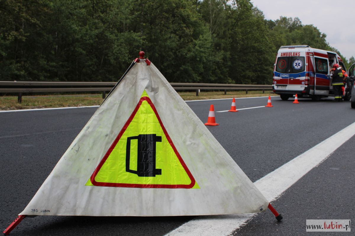 Trzy osoby poszkodowane w wypadku koło ZG Lubin